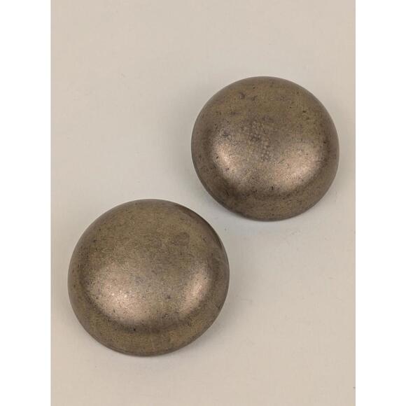 1990's askew gold dome earrings - Picture 1 of 2